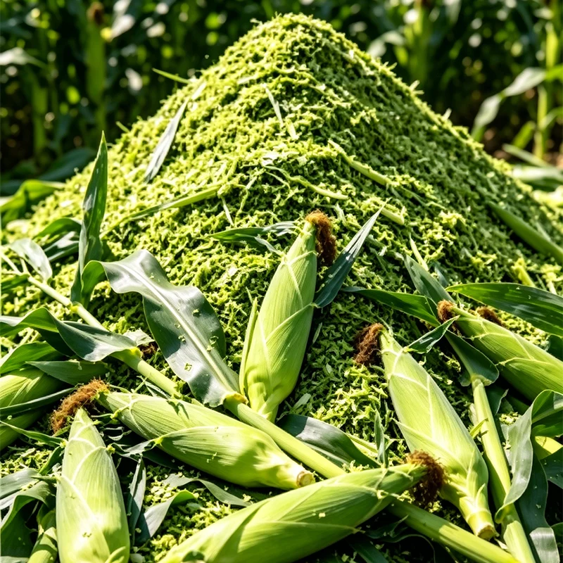 Ensilage de maïs végétal vert non fermenté